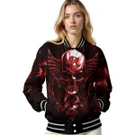 tampa bay buccaneers skull bite red black varsity jacket best selling