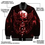 tampa bay buccaneers skull bite red black varsity jacket best selling