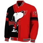 tampa bay buccaneers snoopy attitude red varsity jacket best selling