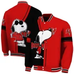 tampa bay buccaneers snoopy attitude red varsity jacket best selling