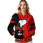 tampa bay buccaneers snoopy attitude red varsity jacket best selling