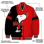 tampa bay buccaneers snoopy attitude red varsity jacket best selling