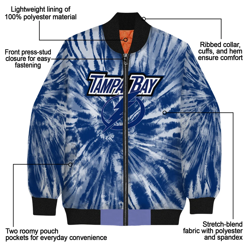 tampa bay lightning dynamic rings blue bomber jacket new arrival tampa bay lightning dynamic rings blue bomber jacket new arrival