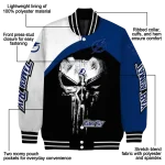tampa bay lightning edgy mask blue black varsity jacket best selling