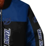 tampa bay lightning intricate skull blue black bomber jacket best selling