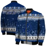 tampa bay lightning snowy pines blue bomber jacket best selling