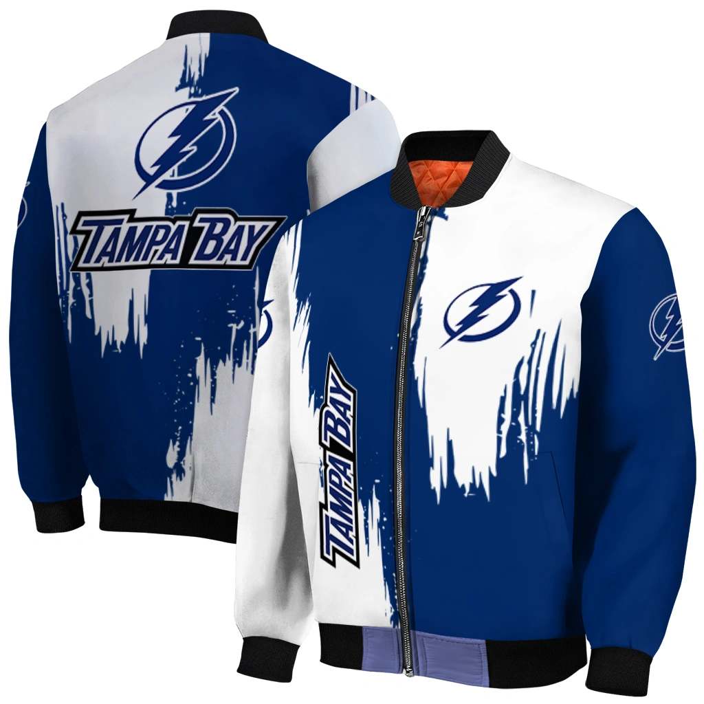 tampa bay lightning urban mark blue bomber jacket best selling tampa bay lightning urban mark blue bomber jacket best selling
