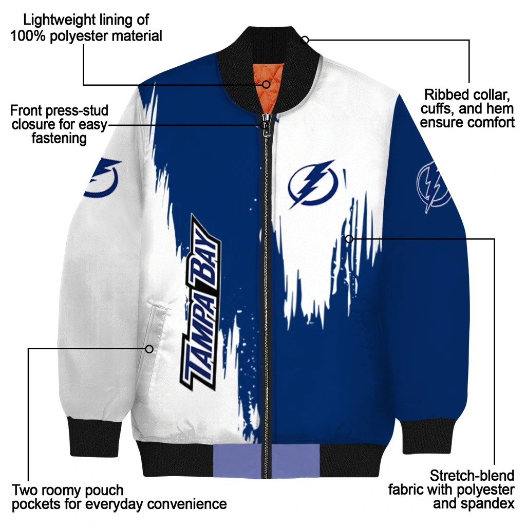 tampa bay lightning urban mark blue bomber jacket new arrival tampa bay lightning urban mark blue bomber jacket new arrival