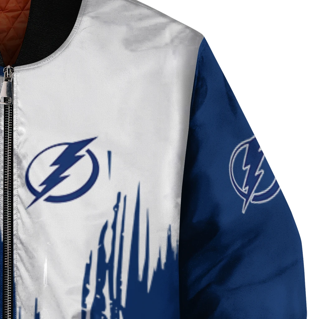 tampa bay lightning urban mark blue bomber jacket premium grade tampa bay lightning urban mark blue bomber jacket premium grade