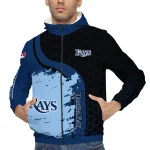 tampa bay rays hex splash navy black windbreaker jacket best selling