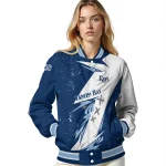 tampa bay rays ripped bolt navy white varsity jacket best selling