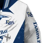 tampa bay rays ripped bolt navy white varsity jacket best selling