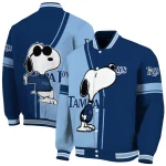 tampa bay rays snoopy attitude navy varsity jacket best selling