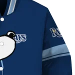 tampa bay rays snoopy attitude navy varsity jacket best selling