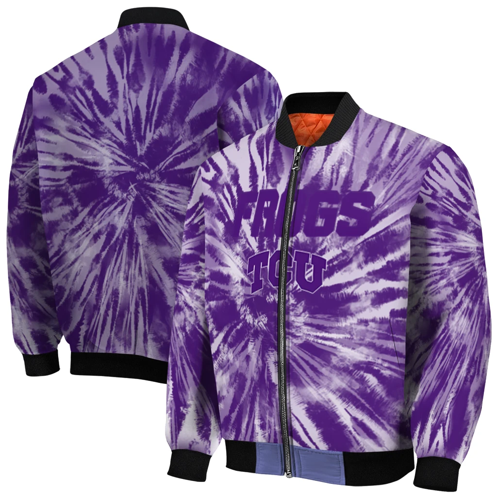 tcu horned frogs dynamic rings purple bomber jacket best selling tcu horned frogs dynamic rings purple bomber jacket best selling