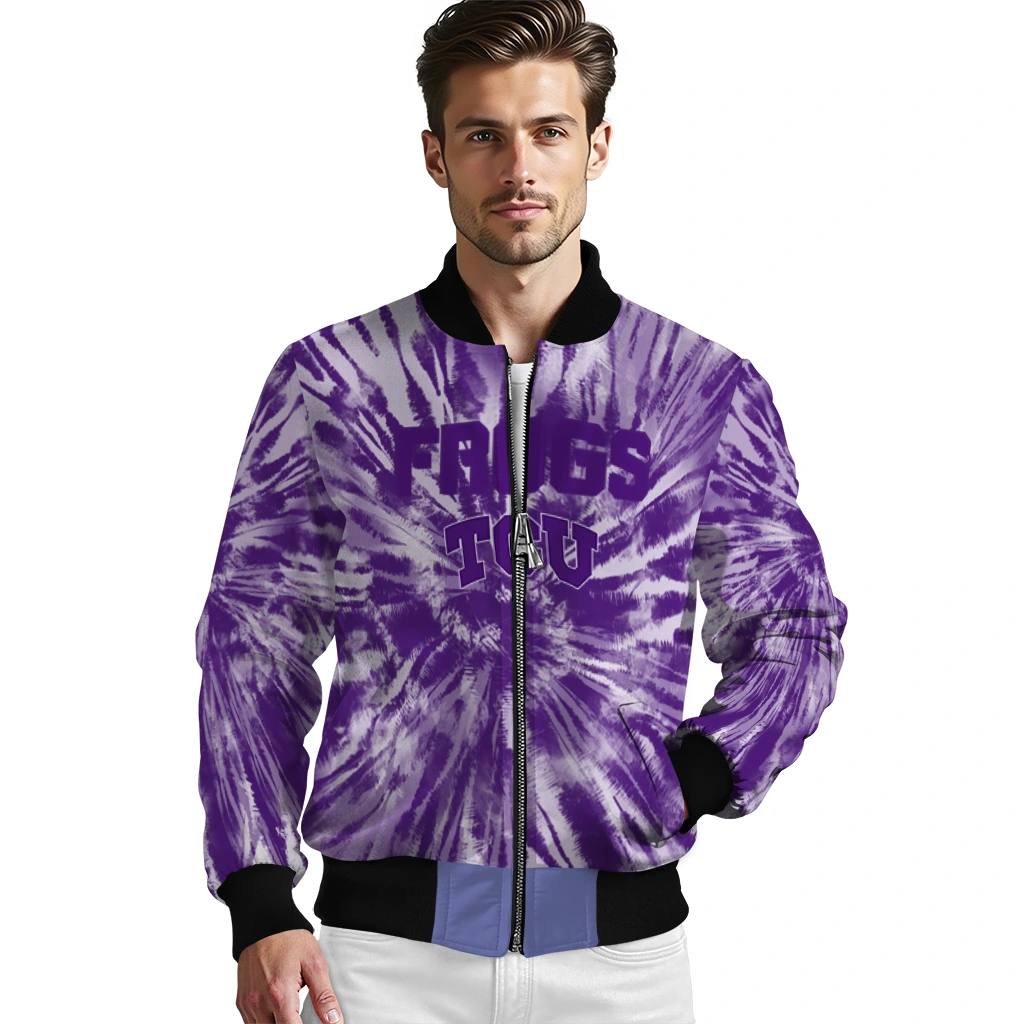 tcu horned frogs dynamic rings purple bomber jacket high quality tcu horned frogs dynamic rings purple bomber jacket high quality