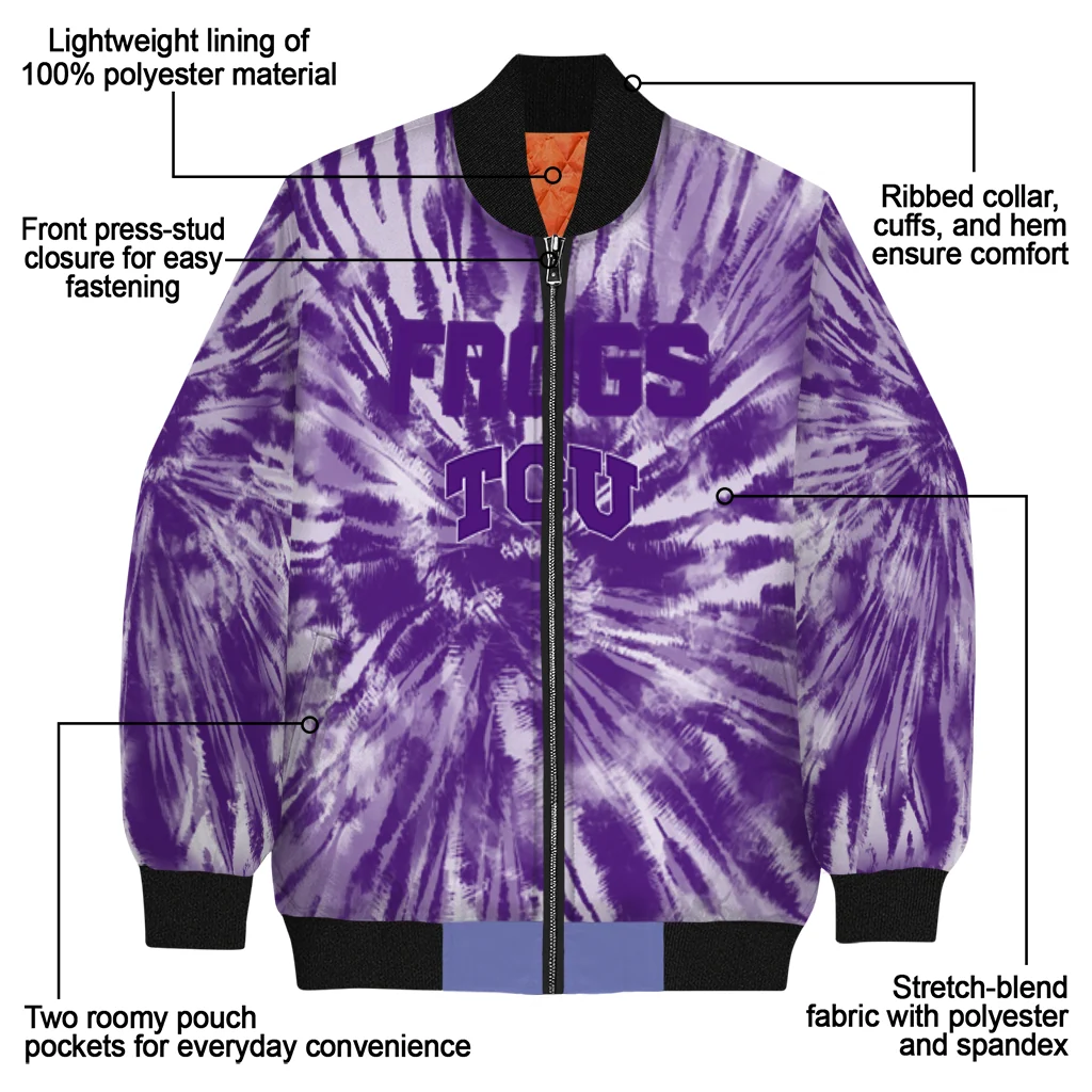 tcu horned frogs dynamic rings purple bomber jacket new arrival tcu horned frogs dynamic rings purple bomber jacket new arrival