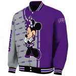 tcu horned frogs minnie mouse purple varsity jacket best selling