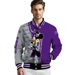 tcu horned frogs minnie mouse purple varsity jacket best selling
