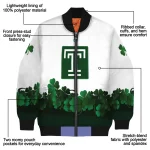temple owls clovers pattern white green bomber jacket best selling