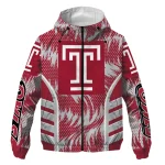temple owls dynamic heat wave red windbreaker jacket best selling