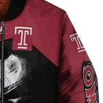 temple owls edgy mask red black bomber jacket best selling