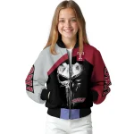 temple owls edgy mask red black bomber jacket best selling