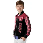 temple owls fire skull red black bomber jacket best selling