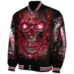 temple owls inferno skull red black varsity jacket best selling