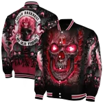 temple owls inferno skull red black varsity jacket best selling