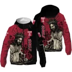 temple owls jesus roses red black windbreaker jacket best selling