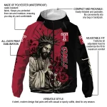 temple owls jesus roses red black windbreaker jacket best selling