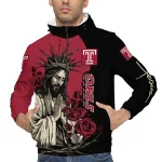 temple owls jesus roses red black windbreaker jacket best selling