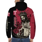 temple owls jesus roses red black windbreaker jacket best selling