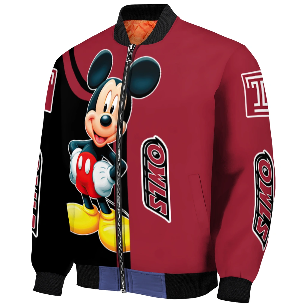 temple owls mickey mouse red bomber jacket fashion forward temple owls mickey mouse red bomber jacket fashion forward