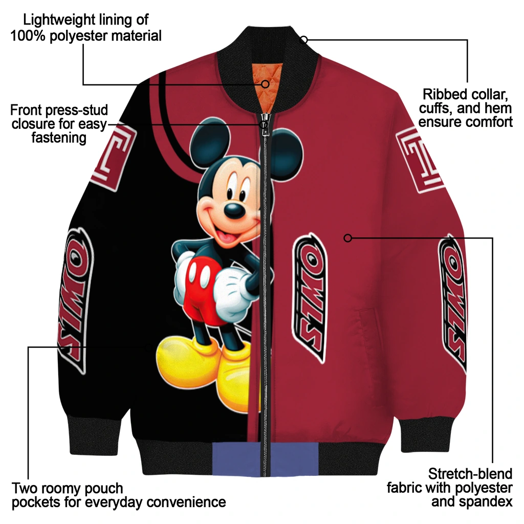 temple owls mickey mouse red bomber jacket new arrival temple owls mickey mouse red bomber jacket new arrival