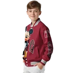 temple owls mickey mouse red varsity jacket best selling