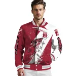 temple owls ripped bolt red white varsity jacket best selling