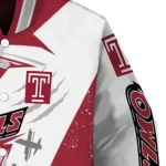 temple owls ripped bolt red white varsity jacket best selling
