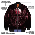 temple owls skull bite red black bomber jacket best selling