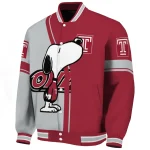 temple owls snoopy attitude red varsity jacket best selling