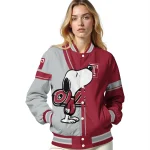 temple owls snoopy attitude red varsity jacket best selling