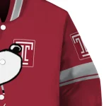 temple owls snoopy attitude red varsity jacket best selling