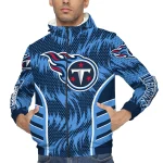 tennessee titans dynamic heat wave navy windbreaker jacket best selling