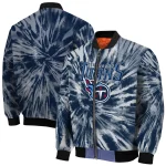tennessee titans dynamic rings navy bomber jacket best selling