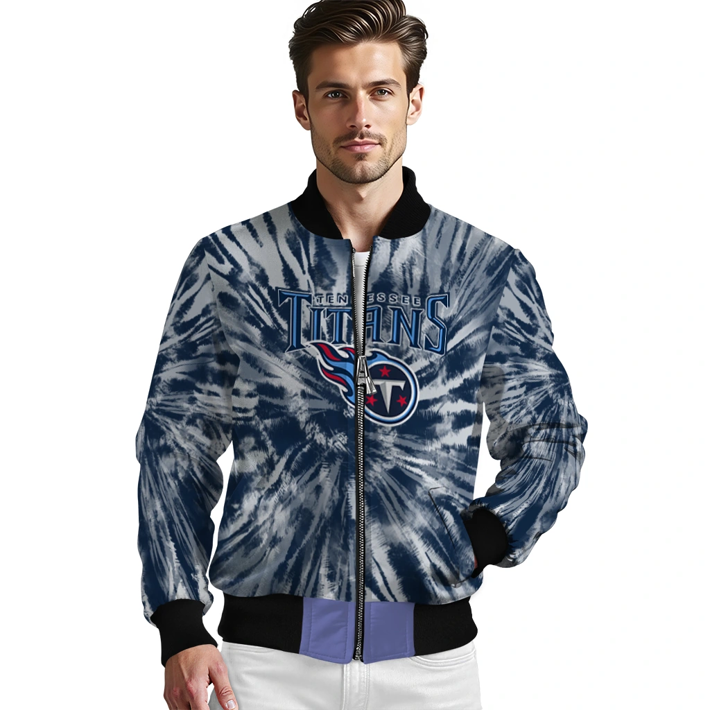 tennessee titans dynamic rings navy bomber jacket high quality tennessee titans dynamic rings navy bomber jacket high quality