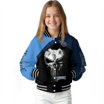 tennessee titans edgy mask navy black varsity jacket best selling