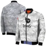 tennessee titans gray camouflage gray bomber jacket best selling