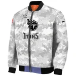 tennessee titans gray camouflage gray bomber jacket best selling