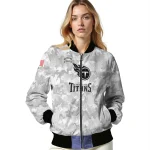 tennessee titans gray camouflage gray bomber jacket best selling